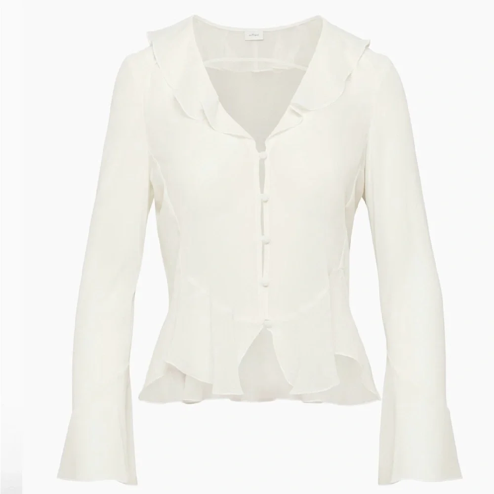 Wilfred Castelo Blouse Light Birch Size S - Picture 3 of 5